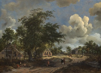National Gallery of Art : Meindert Hobbema - Vue sur une haute route - 1665